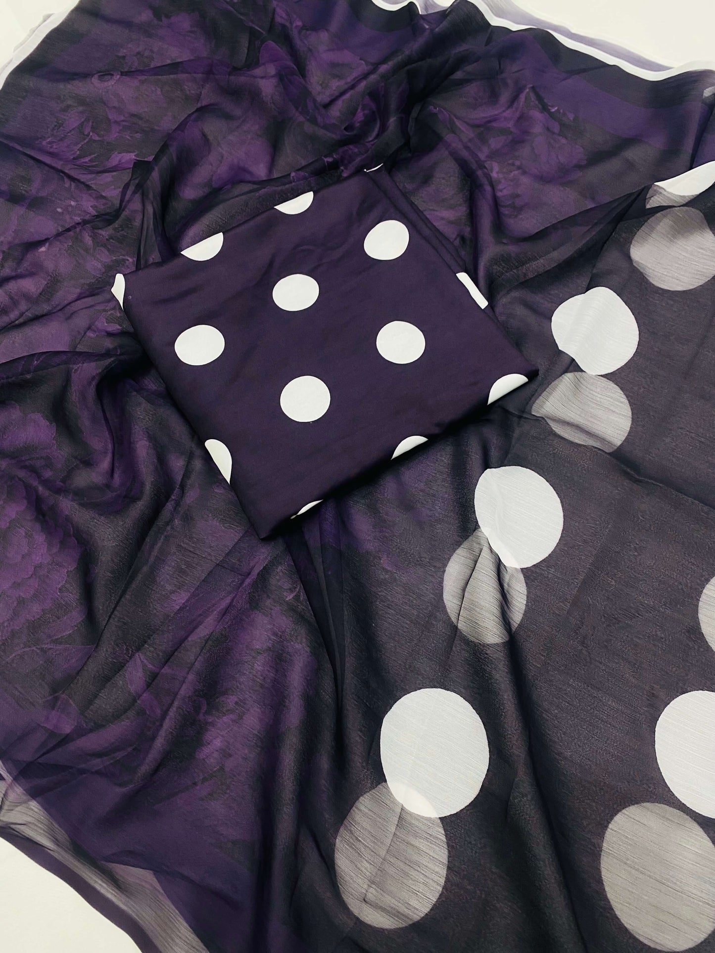 SWISS LAWN FULL PURPLE POLKA