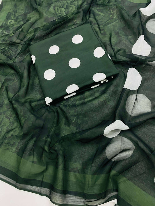 SWISS LAWN FULL GREEN POLKA