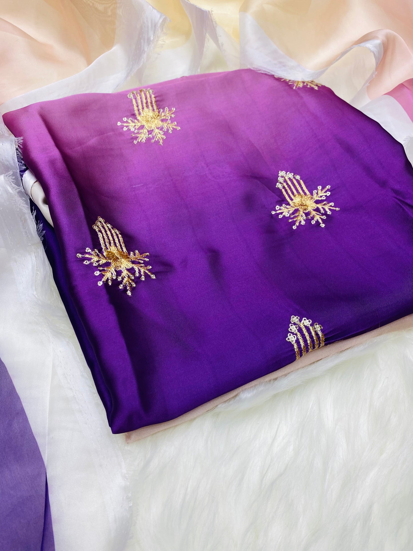 CHINA SILK TIE N DIE PURPLE BOOTI