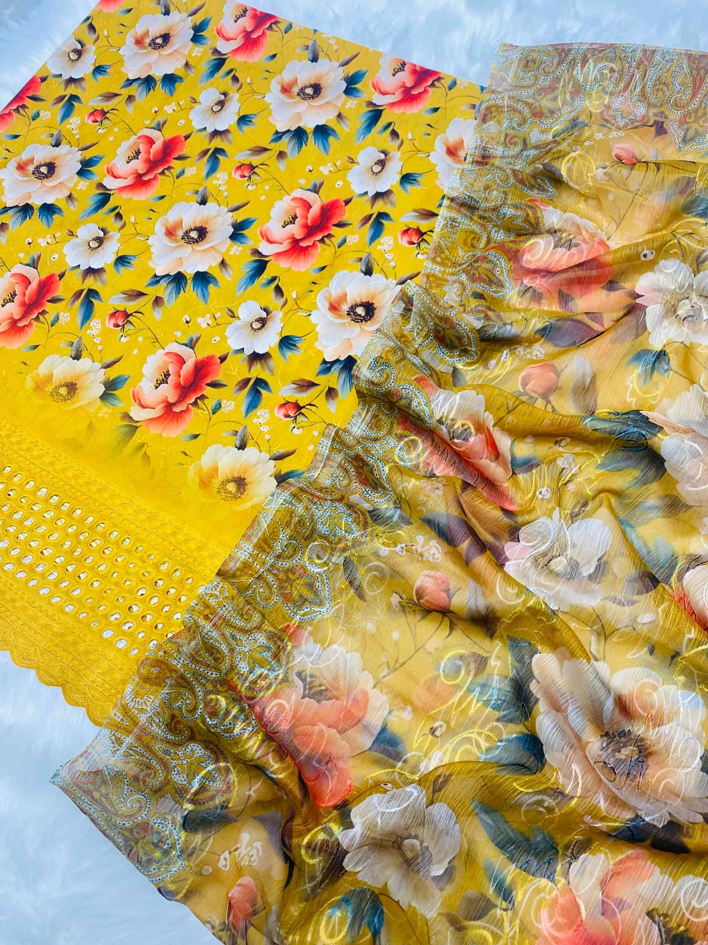 BANA DORA MUSTARD YELLOW CHICKEN KARI LAWN
