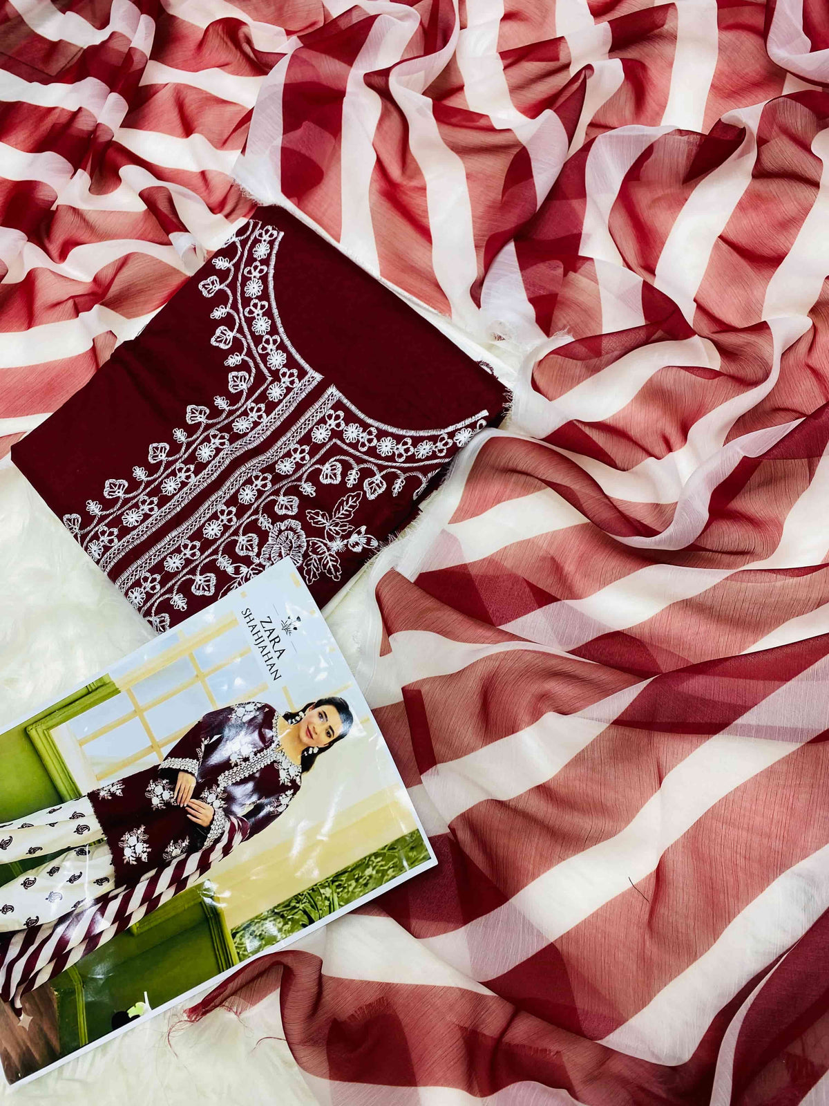 SUPER BAREEZE COTTON MAHROON