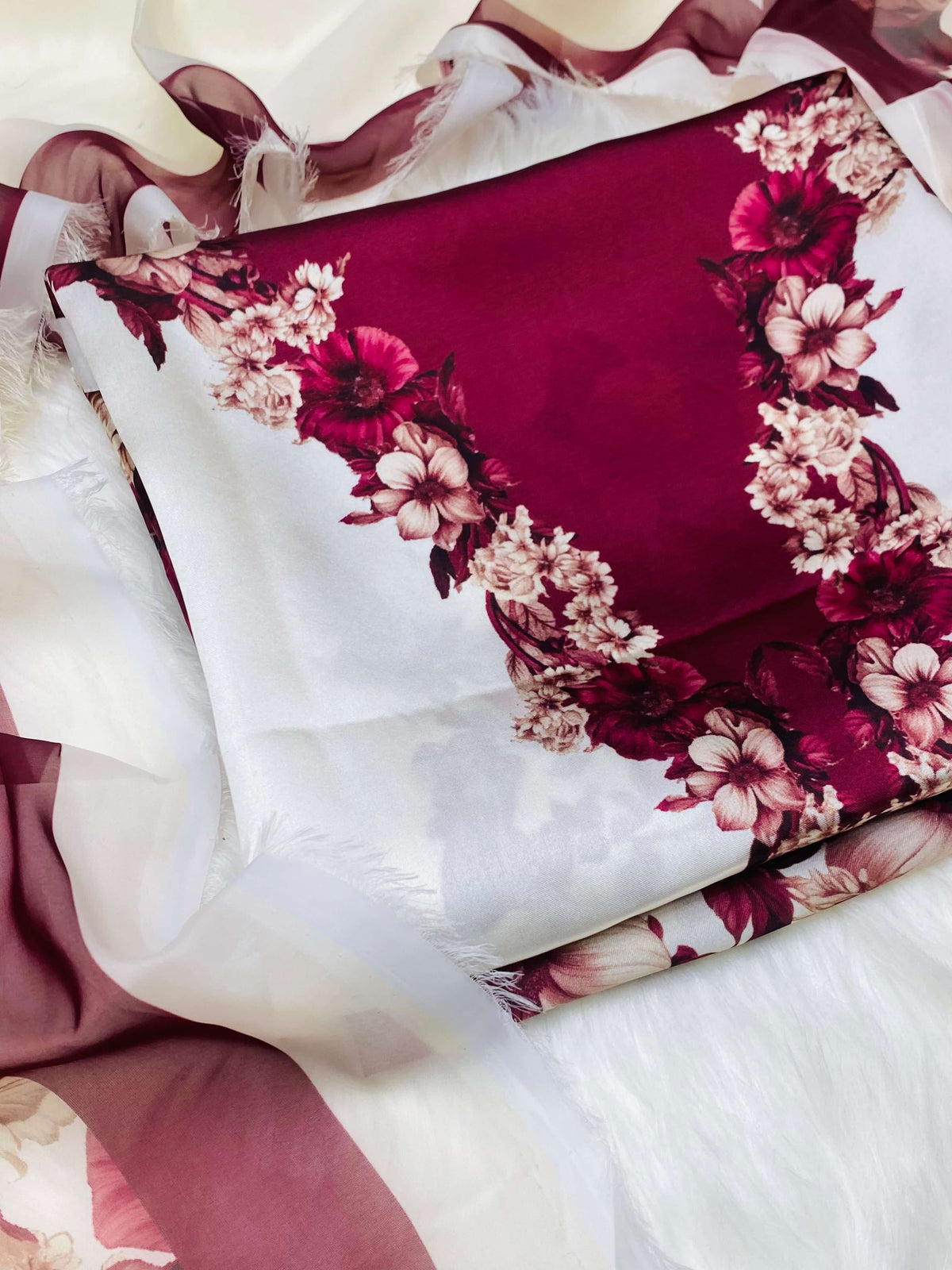 AL CHINA SILK MAHROON