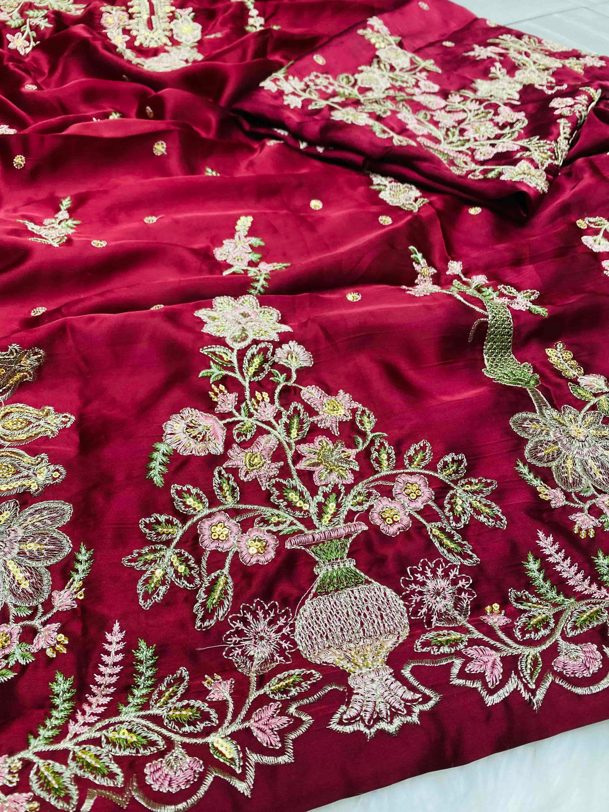 ETHNIC 2PC KAFTAN MAHROON