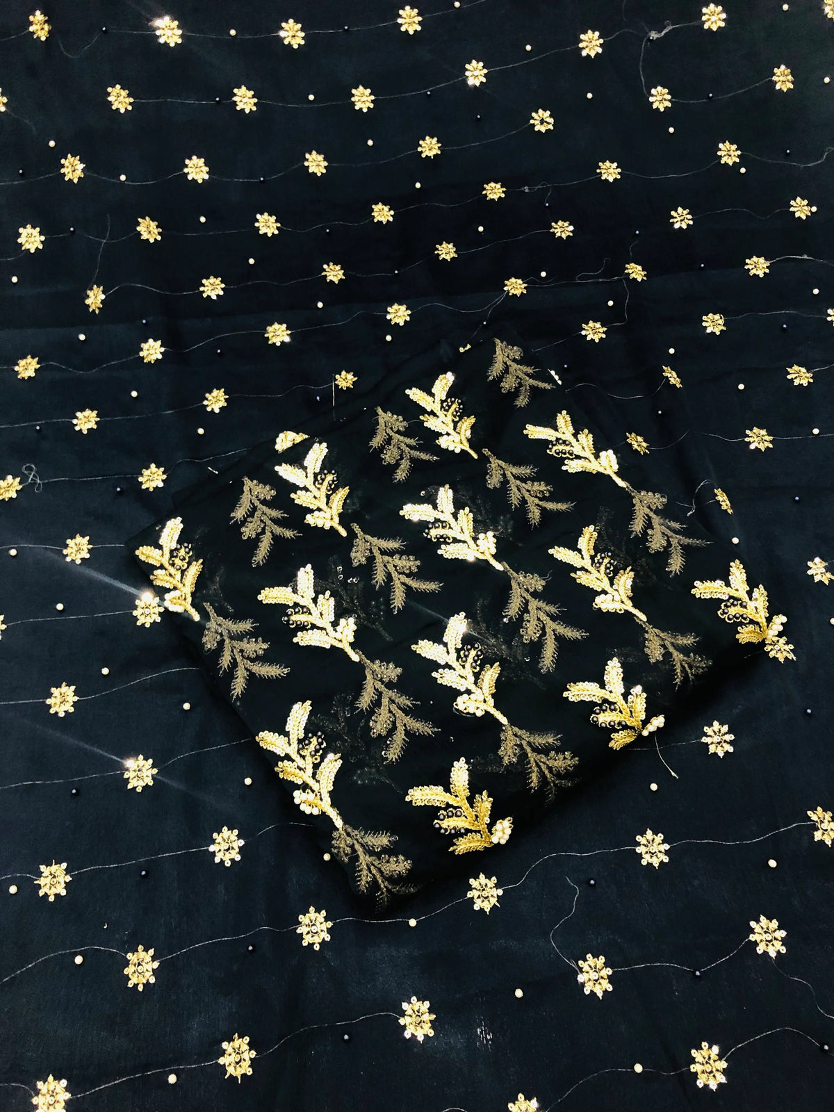 SHAFOON NAVY BLUE PEARLS DRESS