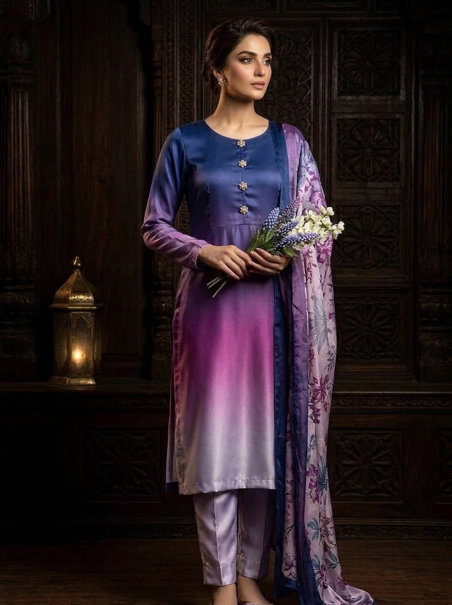 TIE N DYE CHINA SILK DRESS (5 COLORS)