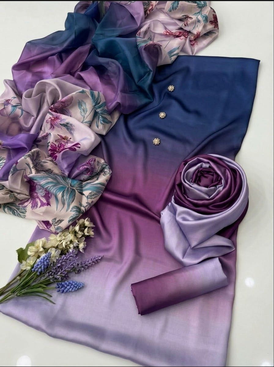 TIE N DYE CHINA SILK DRESS (5 COLORS)