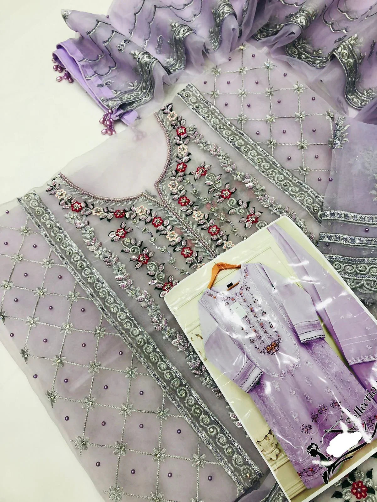 AGHA NOOR LILAC - SR FABRICS