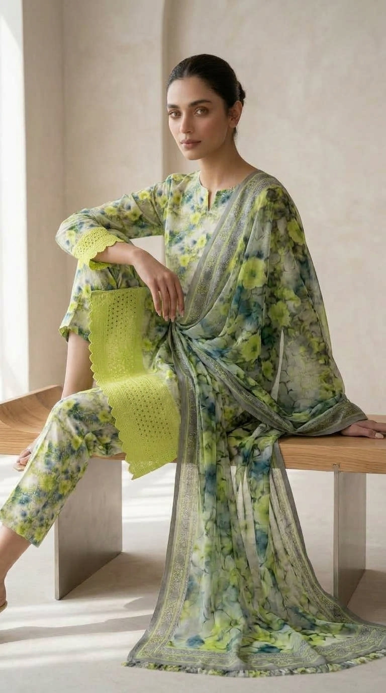 BANA DORA GREEN CHICKEN KARI LAWN