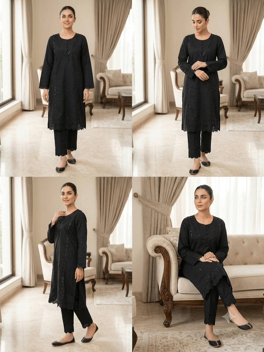 BAREEZE PRET 2PC BLACK