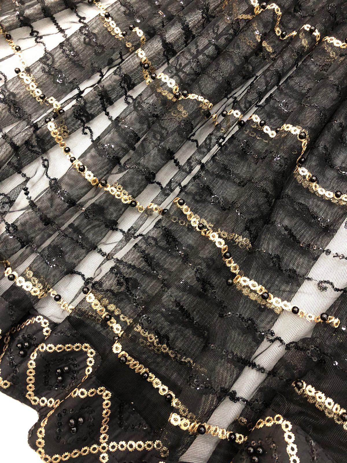 HASEEN BLACK SAREE ONE - SR FABRICS
