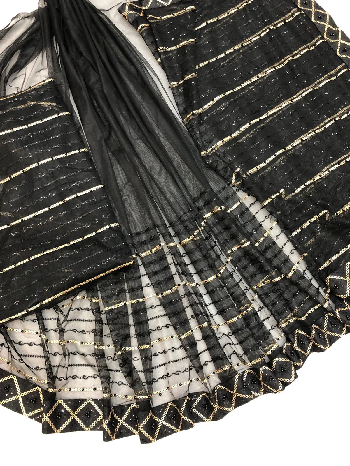 HASEEN BLACK SAREE ONE - SR FABRICS