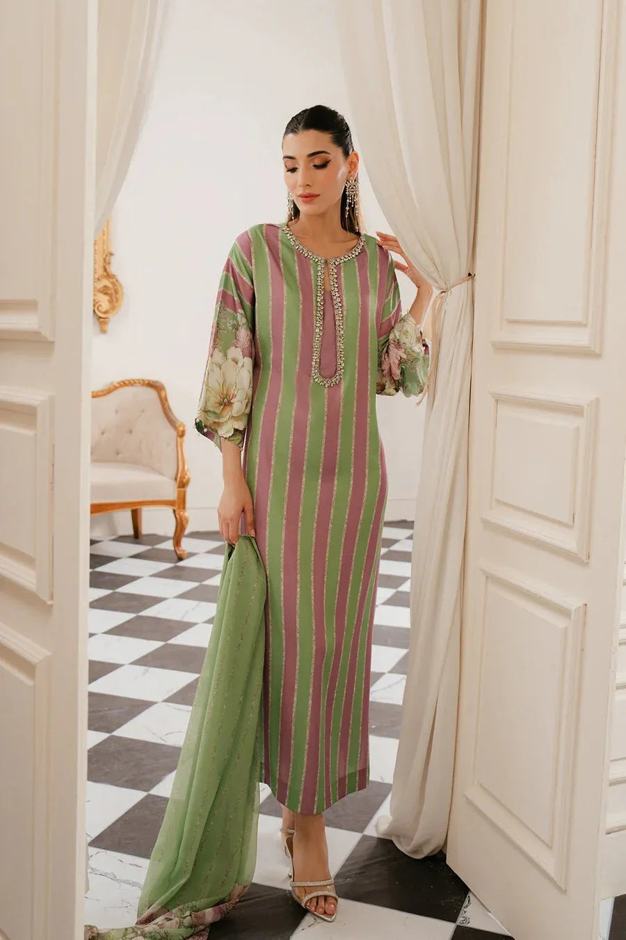 LULUSAR SILK OLIVE 3PC - SR FABRICS
