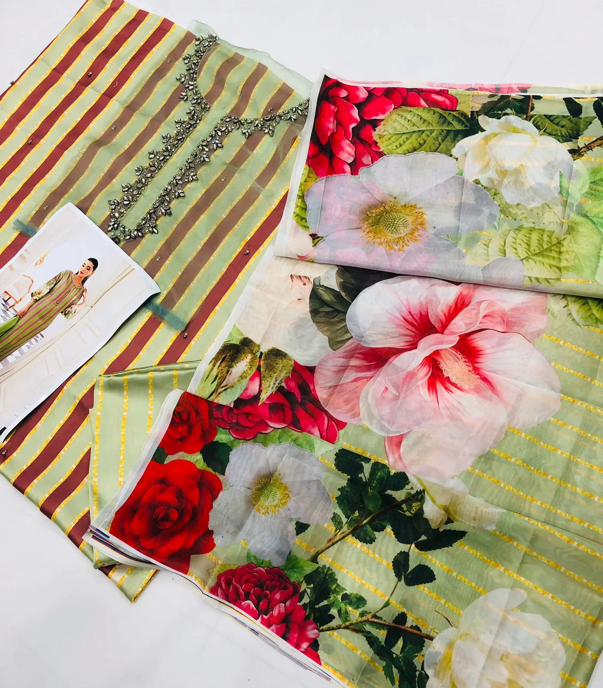 LULUSAR SILK OLIVE 3PC - SR FABRICS