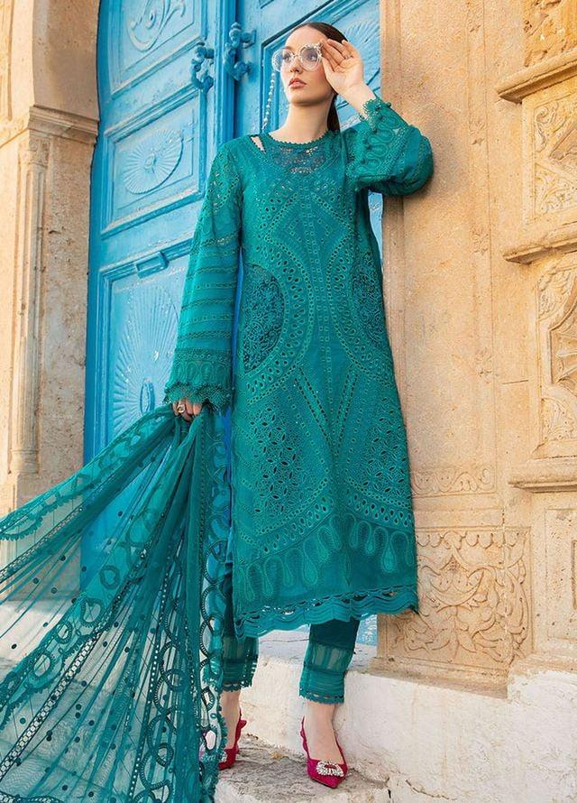 MARIA B LUXURY CHICKEN KARI - SR FABRICS