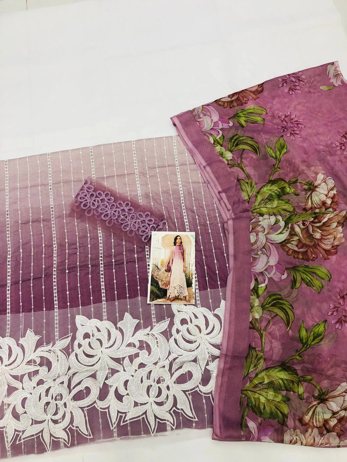 MB 2 TONE LILAC CHICKEN KARI - SR FABRICS