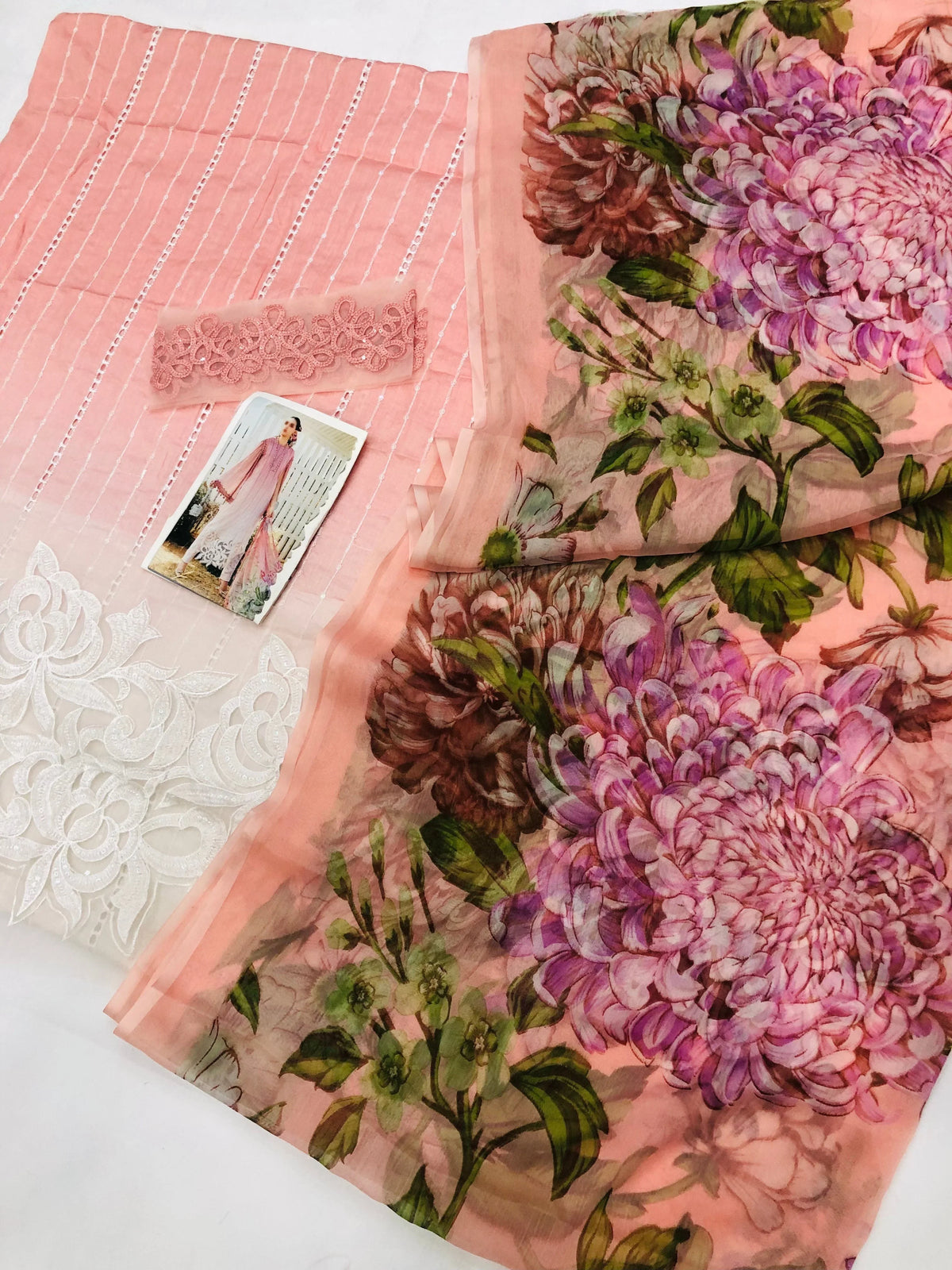 MB 2 TONE PINK CHICKEN KARI - SR FABRICS