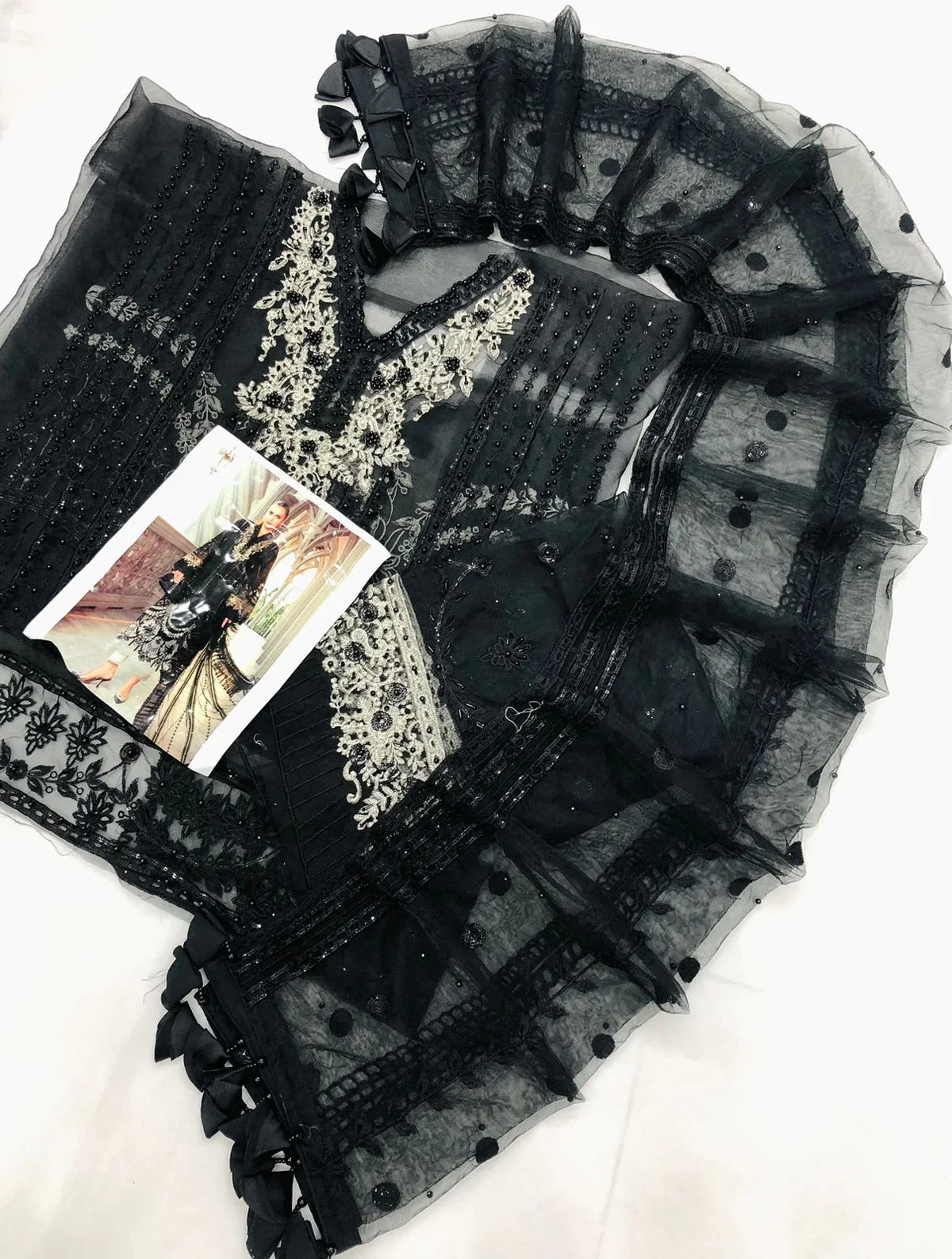 MB BLACK AURGANZA - SR FABRICS