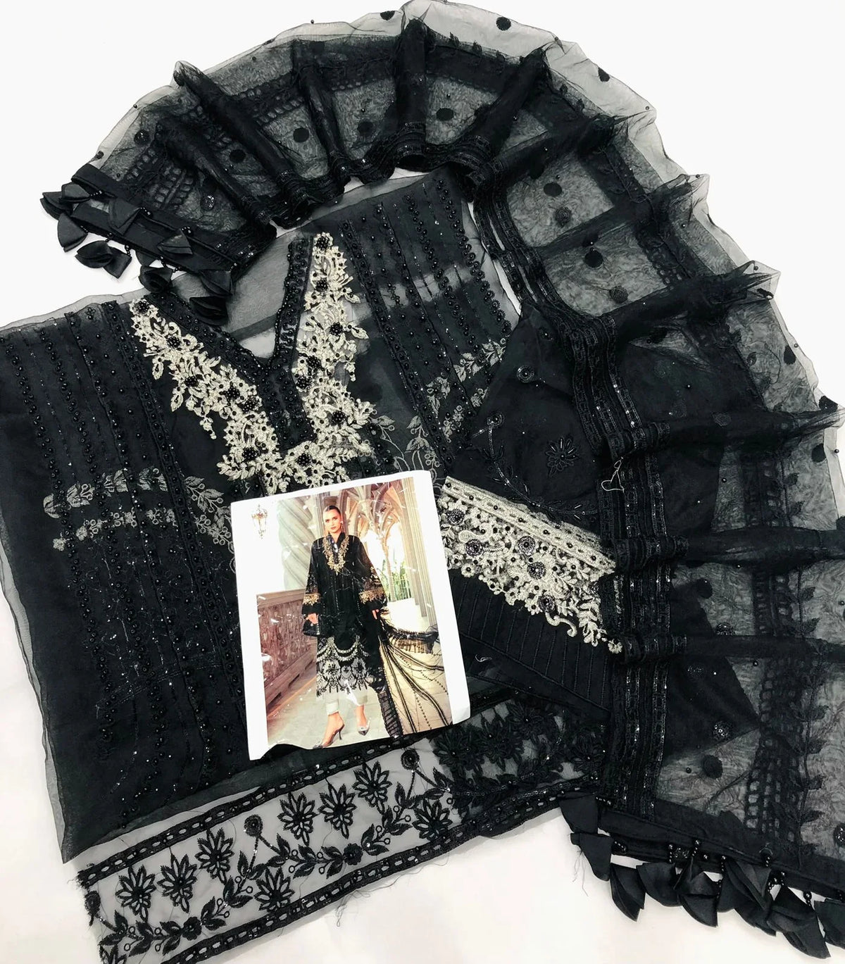 MB BLACK AURGANZA - SR FABRICS