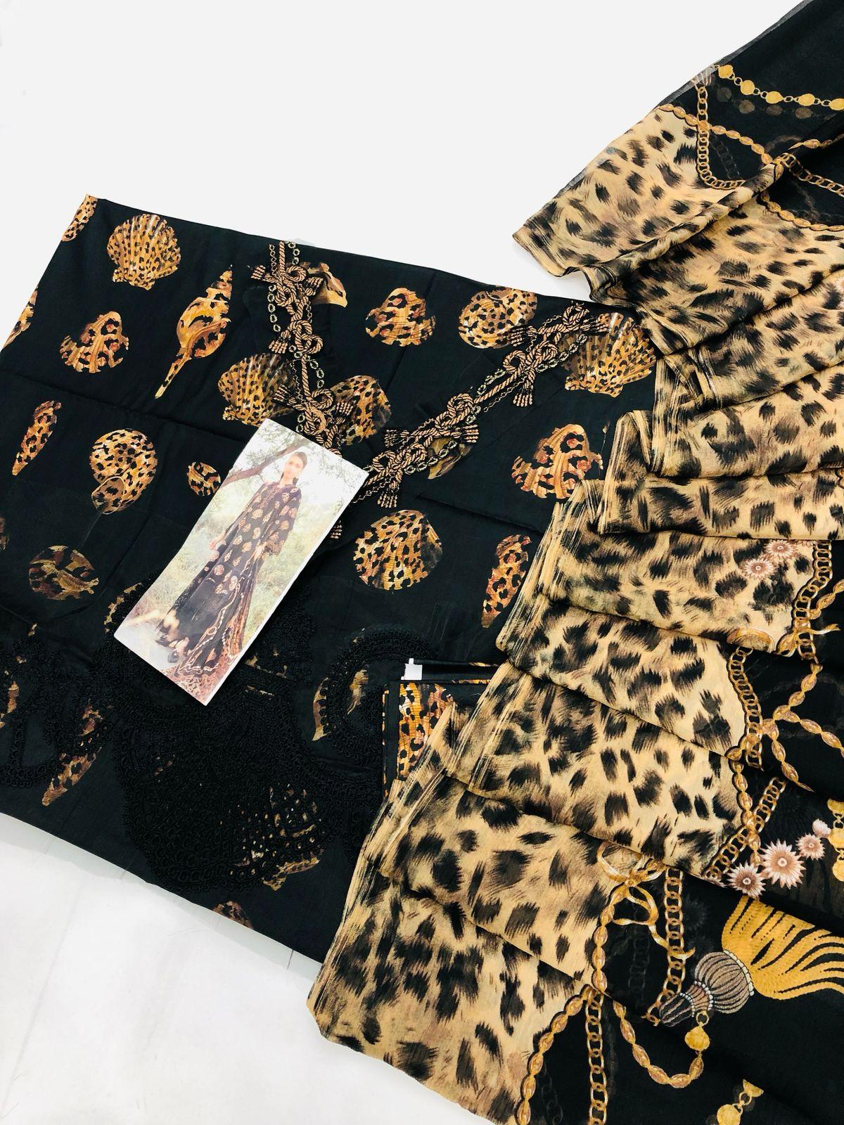 MB BLACK SHELLS DIGITAL LAWN - SR FABRICS