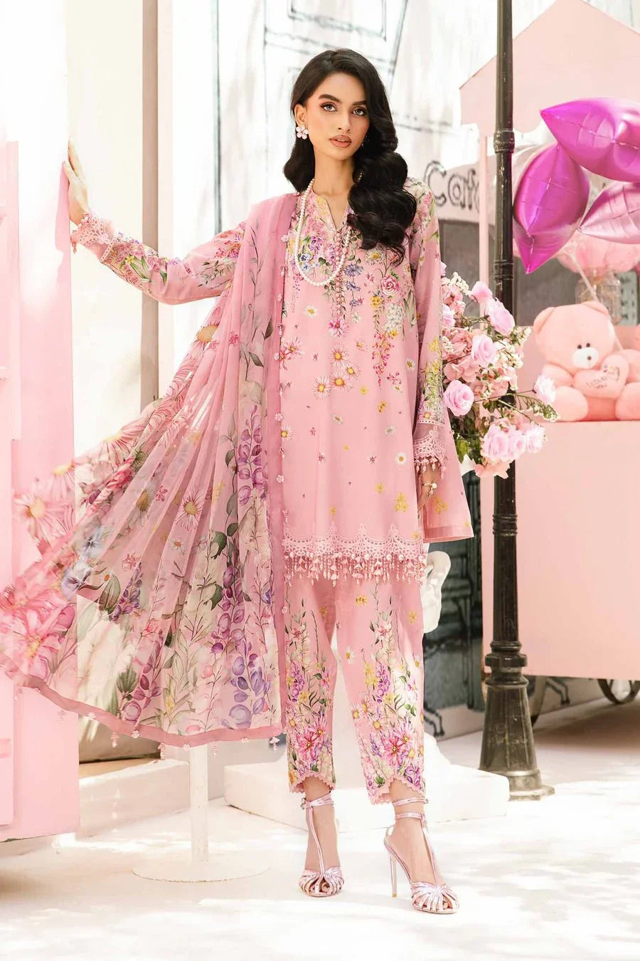 MB PINK CHAAT LAWN - SR FABRICS