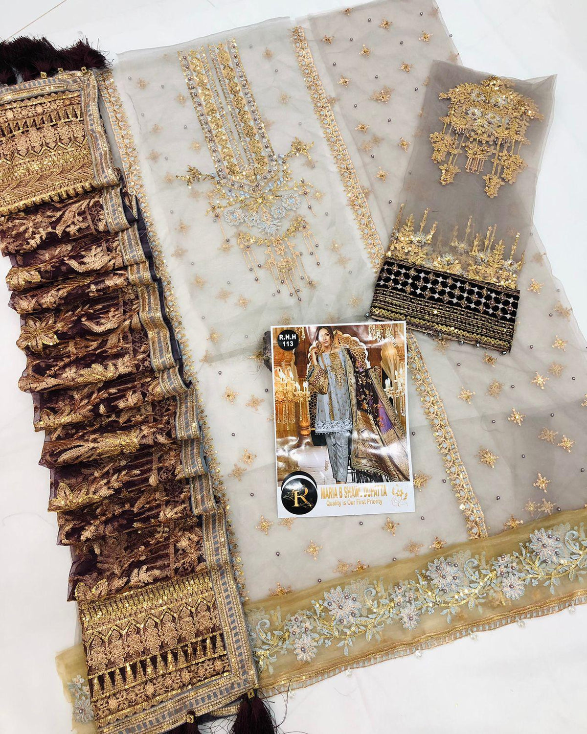 MB SHAWL DUPATTA NET SHALWAR KAMEEZ - SR FABRICS