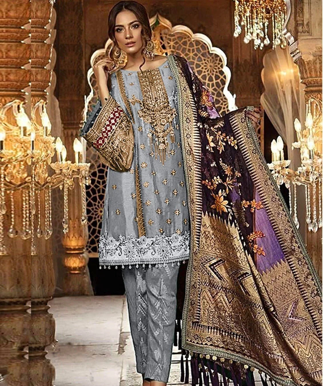 MB SHAWL DUPATTA NET SHALWAR KAMEEZ - SR FABRICS