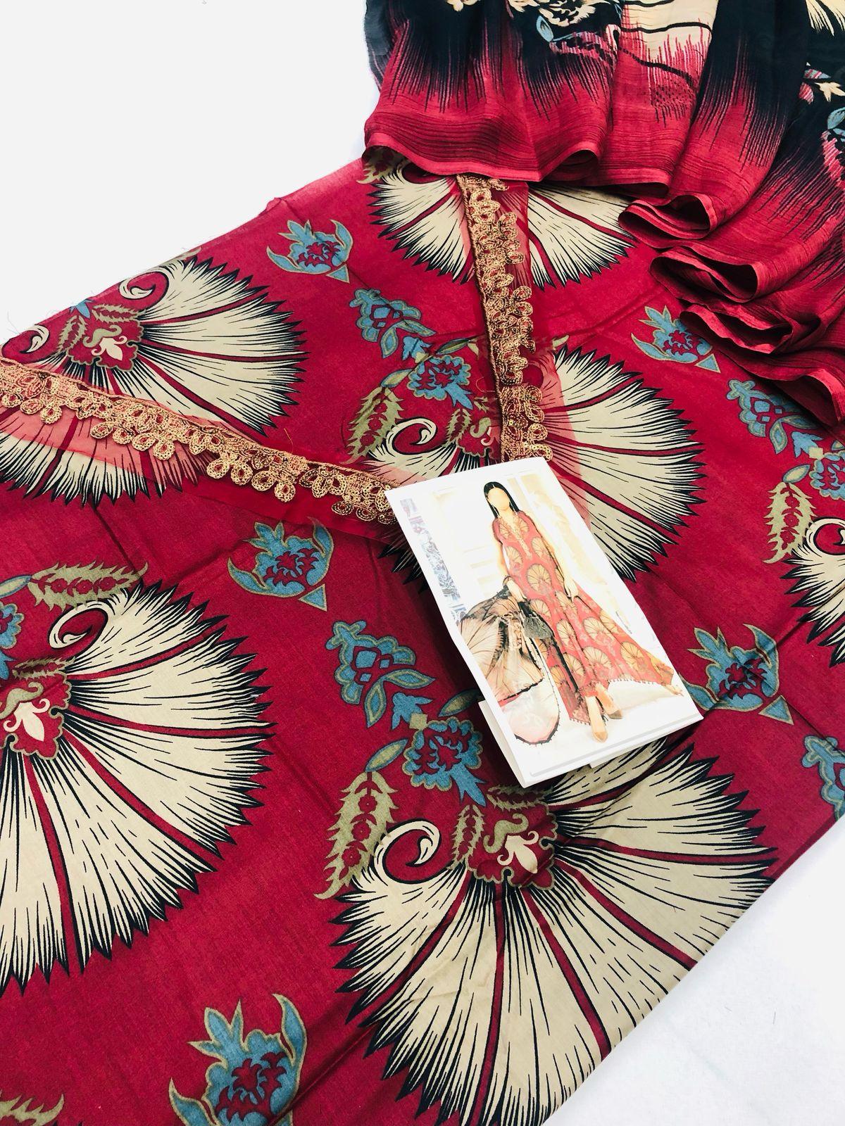 MB SKIN WINE DIGITAL LAWN - SR FABRICS
