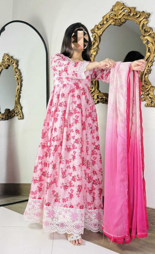 FAIZA SAQLAIN LUXURY LAWN FROCK
