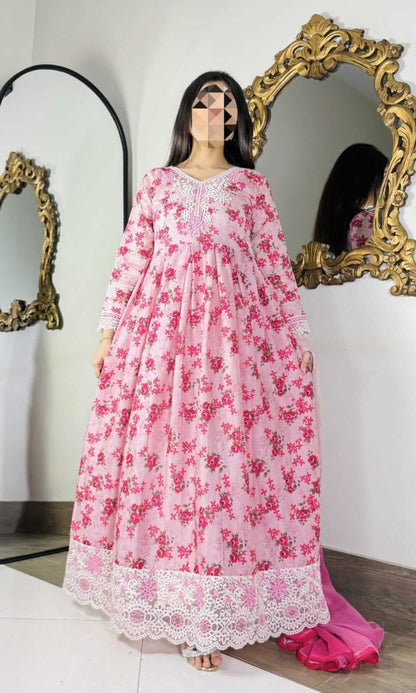 FAIZA SAQLAIN LUXURY LAWN FROCK