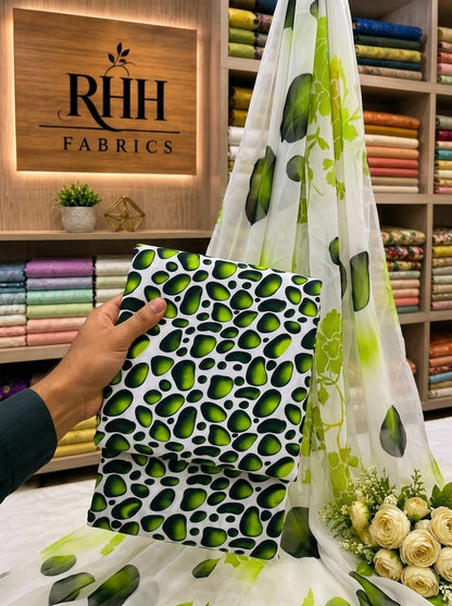 CHINA SILK 3D GREEN STONE