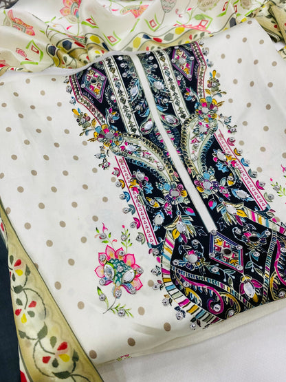MB CREAM BEATS LUXURY CHINA SILK