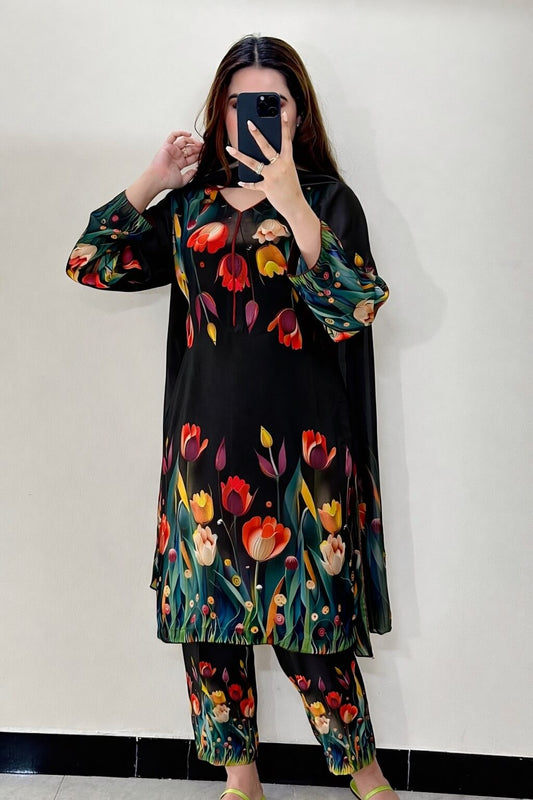 CHINA SILK 3D BLACK