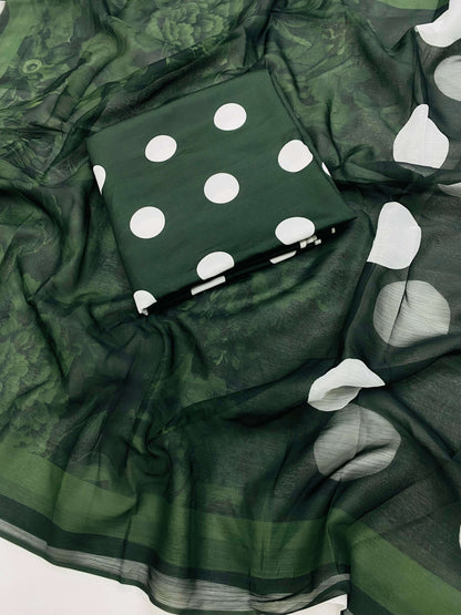 SWISS LAWN FULL GREEN POLKA