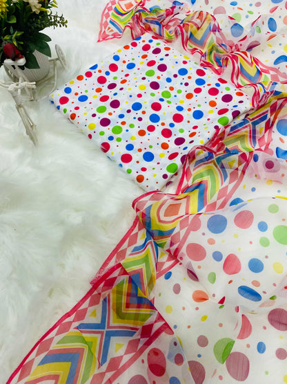 SWISS LAWN WHITE MULTI BUBBLES