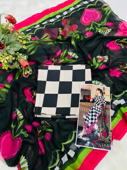 MB BLACK CHESS PRINTED LAWN