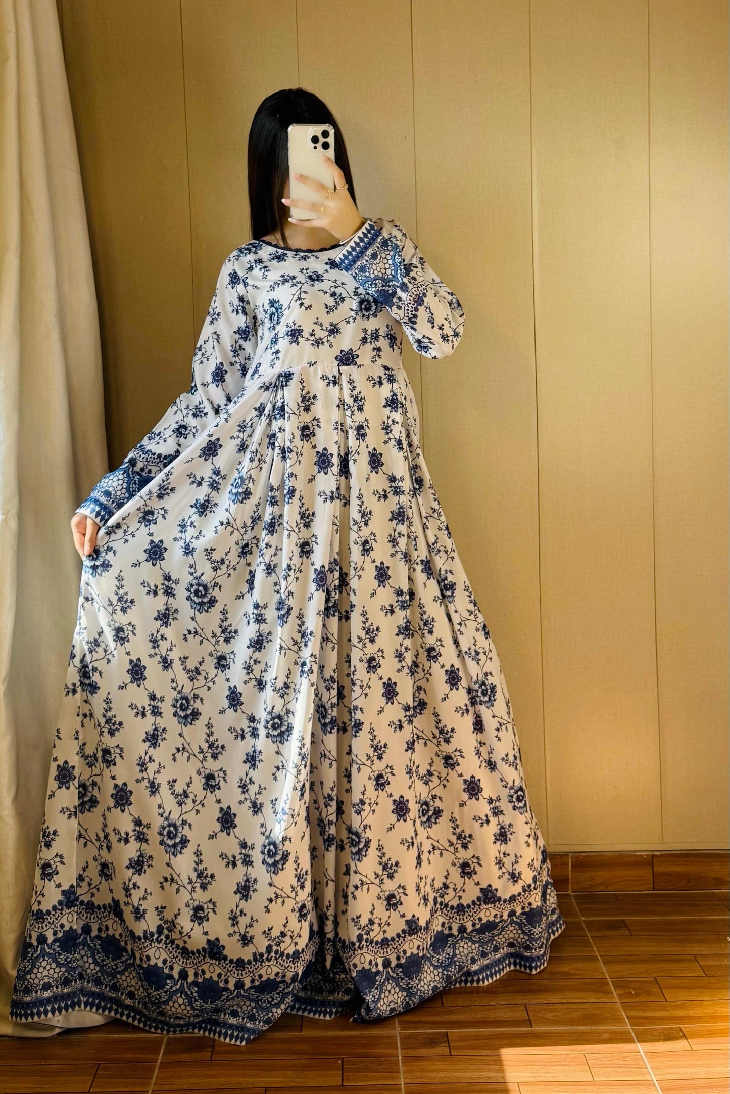 FAIZA SAQLAIN SWISS LAWN MAKSI (UNSTITCHED)