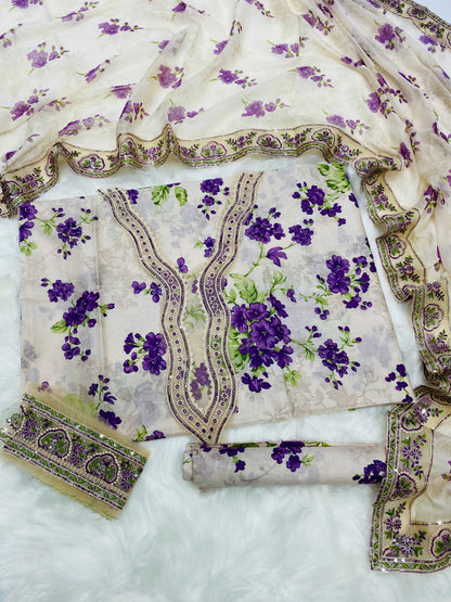 ANEELA’S SKIN PURPLE LUXURY LAWN