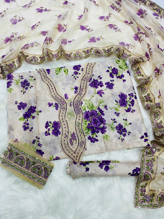 ANEELA’S SKIN PURPLE LUXURY LAWN