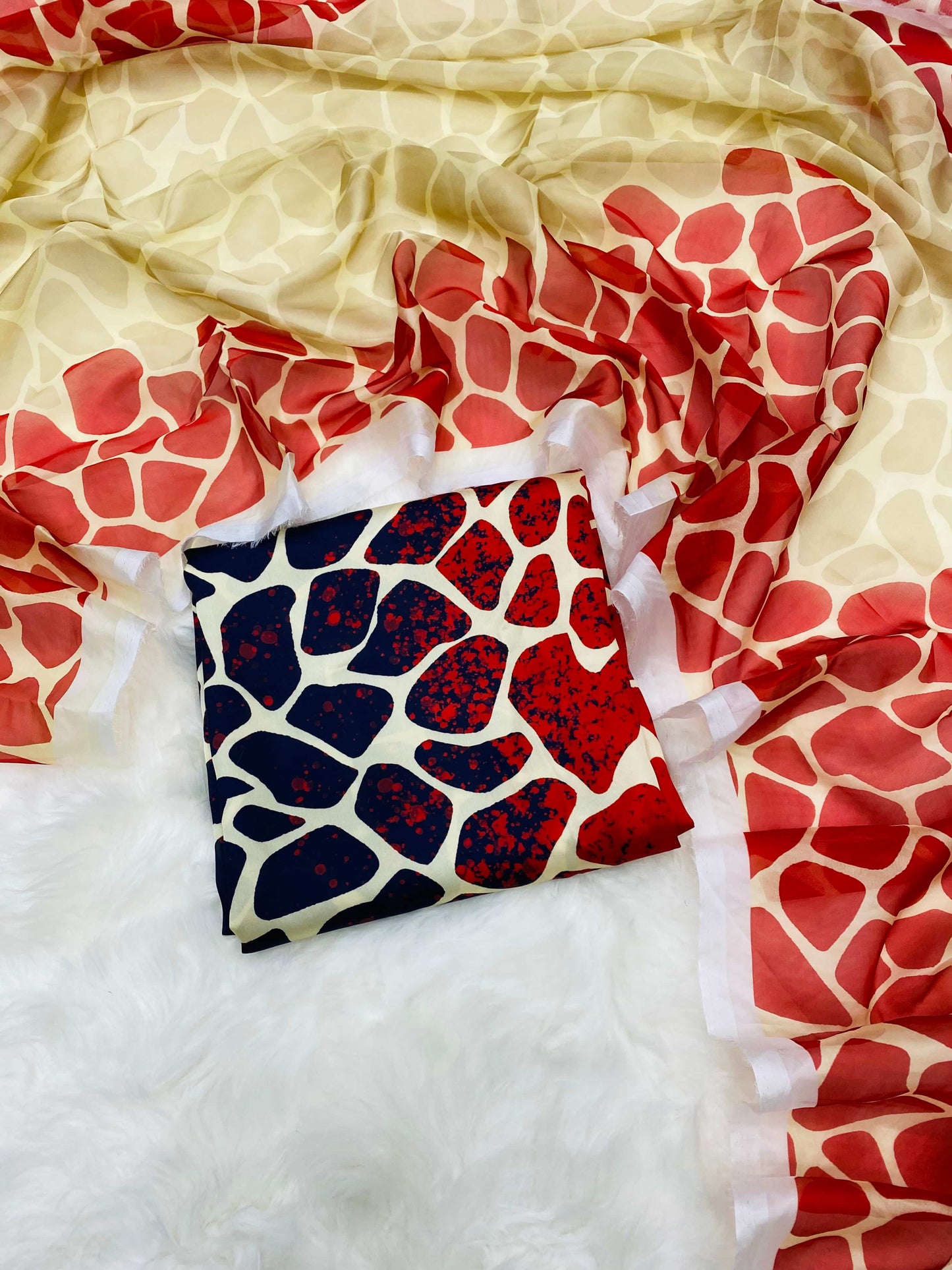 CHINA SILK STONE PRINT