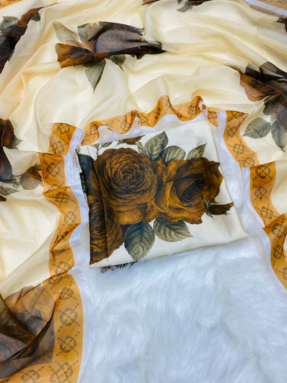 CHINA SILK SKIN MUSTARD GULAB
