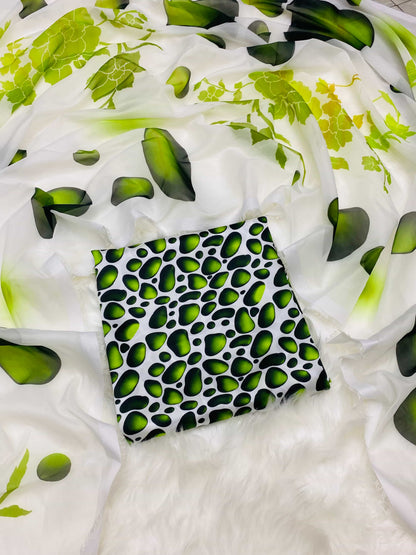 CHINA SILK 3D GREEN STONE