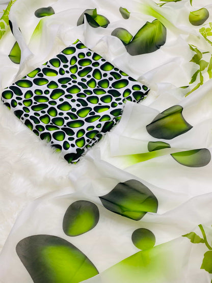 CHINA SILK 3D GREEN STONE