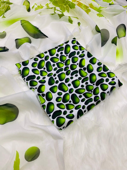 CHINA SILK 3D GREEN STONE