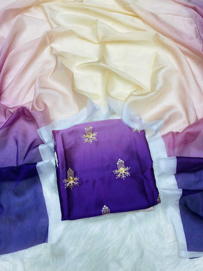 CHINA SILK TIE N DIE PURPLE BOOTI