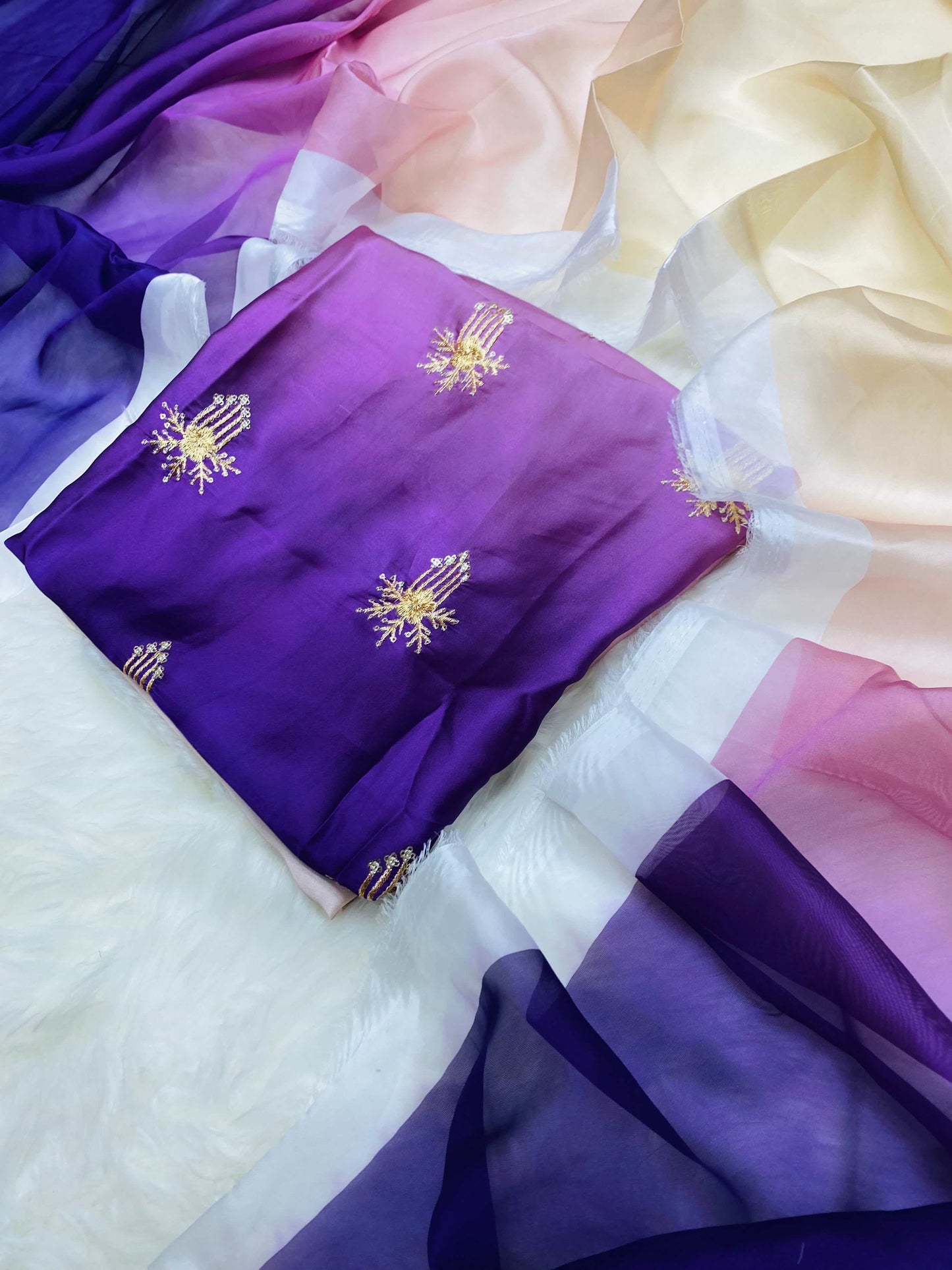 CHINA SILK TIE N DIE PURPLE BOOTI
