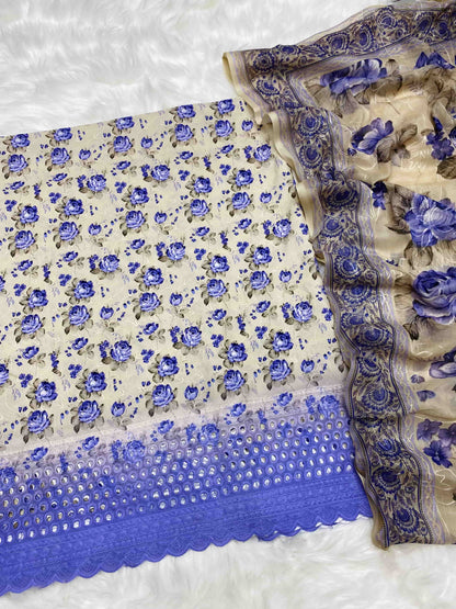 BANA DORA BEIGE PURPLE CHCIKEN KARI LAWN