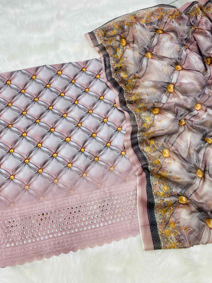 BANA DORA PINKISH CHCIKEN KARI LAWN