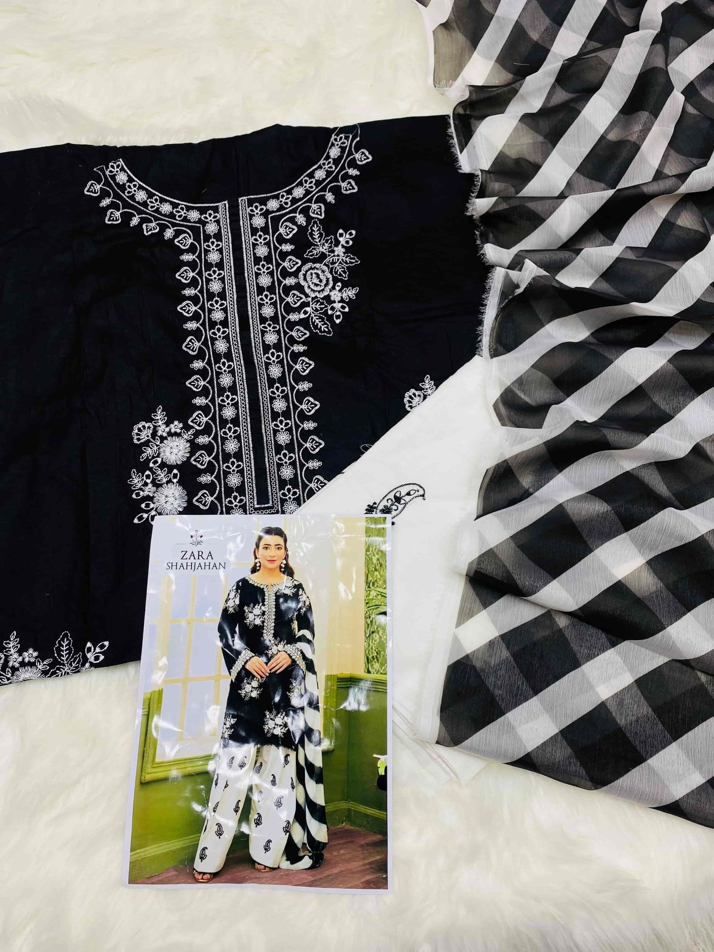 ZARA SHAHJAHAN BAREEZE BLACK