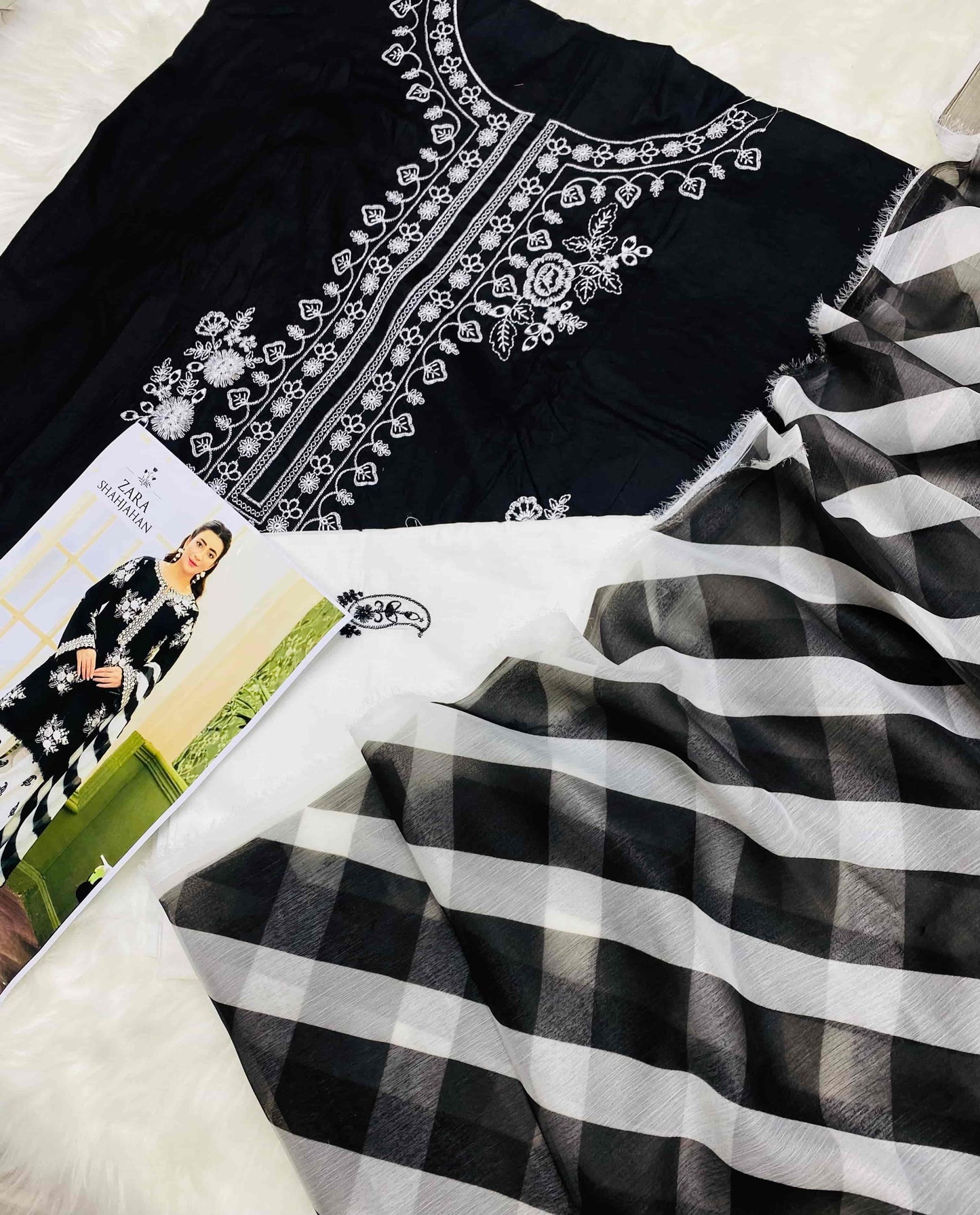 ZARA SHAHJAHAN BAREEZE BLACK