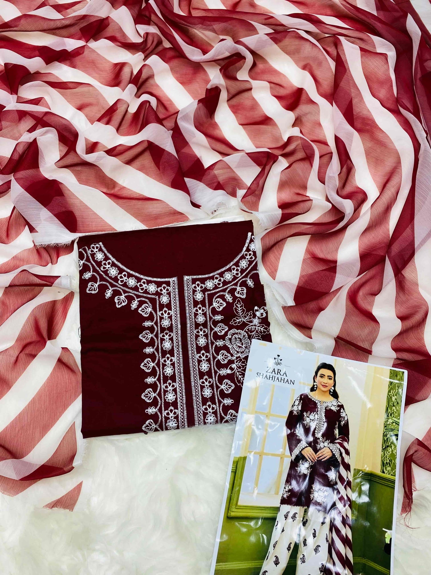 SUPER BAREEZE COTTON MAHROON